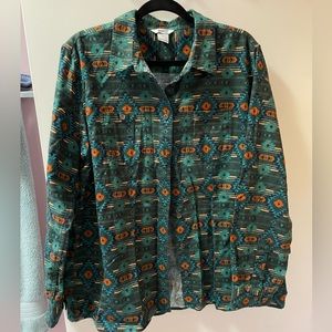 Duluth soft brush button down shirt southwestern print